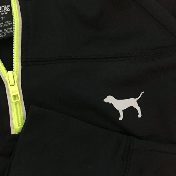 PINK Victoria's Secret Quarter Zip Pullover Black - Picture 9 of 9